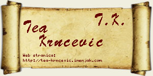 Tea Krnčević vizit kartica
